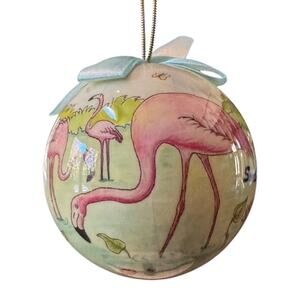 South Beach Flamingo Ornament Tropical Christmas Tree Tourist Florida Souvenir